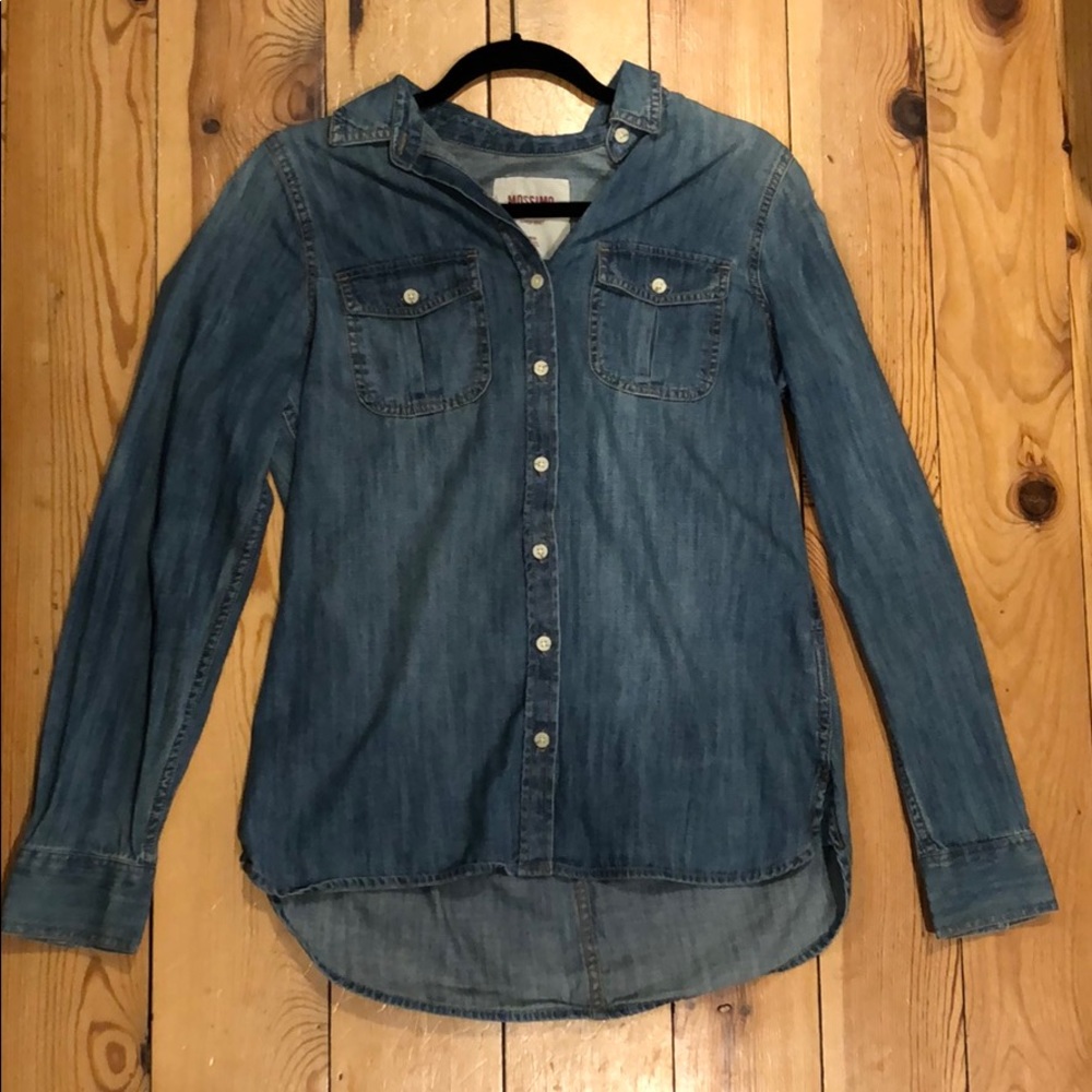 Jean button up shirt